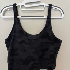 Lululemon Black Camouflage Crop Top